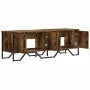 Engineered wood TV stand in smoked oak, 122x34x41 cm by , TV Furniture - Ref: Foro24-848586, Price: 65,85 €, Discount: %