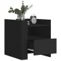 Nachttisch aus schwarzem Ingenieurholz 45x50x50 cm von , Nachttische - Ref: Foro24-848277, Preis: 55,87 €, Rabatt: %
