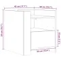 Nachttisch aus schwarzem Ingenieurholz 45x50x50 cm von , Nachttische - Ref: Foro24-848277, Preis: 55,87 €, Rabatt: %