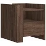 Engineered wood brown oak bedside table 45x50x50 cm by , Nightstands - Ref: Foro24-848282, Price: 56,06 €, Discount: %