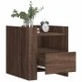 Mesita de noche madera de ingeniería roble marrón 45x50x50 cm de , Mesitas de noche - Ref: Foro24-848282, Precio: 56,63 €, De...