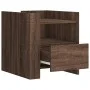 Engineered wood brown oak bedside table 45x50x50 cm by , Nightstands - Ref: Foro24-848282, Price: 56,06 €, Discount: %