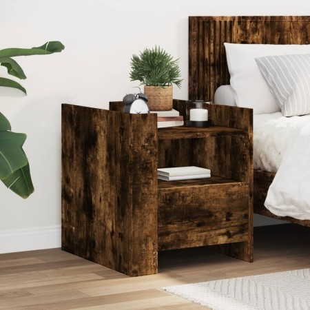 Nachttisch aus geräucherter Eichen-Ingenieurholz 45x50x50 cm. von , Nachttische - Ref: Foro24-848280, Preis: 55,21 €, Rabatt: %