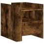 Engineered wood smoked oak bedside table 45x50x50 cm by , Nightstands - Ref: Foro24-848280, Price: 54,55 €, Discount: %