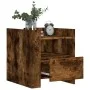 Engineered wood smoked oak bedside table 45x50x50 cm by , Nightstands - Ref: Foro24-848280, Price: 54,55 €, Discount: %