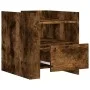 Engineered wood smoked oak bedside table 45x50x50 cm by , Nightstands - Ref: Foro24-848280, Price: 54,55 €, Discount: %