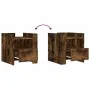 Engineered wood smoked oak bedside table 45x50x50 cm by , Nightstands - Ref: Foro24-848280, Price: 54,55 €, Discount: %