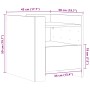 Nachttisch aus geräucherter Eichen-Ingenieurholz 45x50x50 cm. von , Nachttische - Ref: Foro24-848280, Preis: 55,21 €, Rabatt: %
