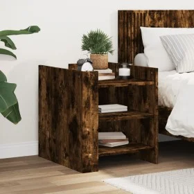 Engineered wood smoked oak bedside table 45x50x50 cm by , Nightstands - Ref: Foro24-848294, Price: 44,88 €, Discount: %
