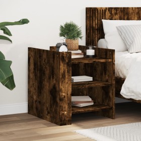 Nachttisch aus geräucherter Eichen-Ingenieurholz 45x50x50 cm. von , Nachttische - Ref: Foro24-848294, Preis: 45,44 €, Rabatt: %