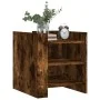 Engineered wood smoked oak bedside table 45x50x50 cm by , Nightstands - Ref: Foro24-848294, Price: 44,88 €, Discount: %