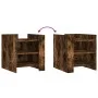 Engineered wood smoked oak bedside table 45x50x50 cm by , Nightstands - Ref: Foro24-848294, Price: 44,88 €, Discount: %