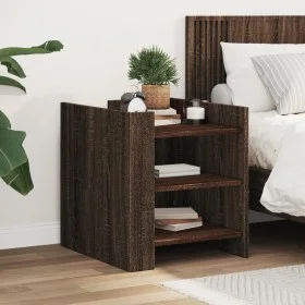 Engineered wood brown oak bedside table 45x50x50 cm by , Nightstands - Ref: Foro24-848296, Price: 46,04 €, Discount: %