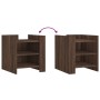 Engineered wood brown oak bedside table 45x50x50 cm by , Nightstands - Ref: Foro24-848296, Price: 46,61 €, Discount: %
