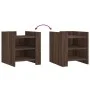 Engineered wood brown oak bedside table 45x50x50 cm by , Nightstands - Ref: Foro24-848296, Price: 46,04 €, Discount: %