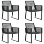 Gartenstühle 4 Stück in schwarzem synthetischem Rattan von , Gartenstühle - Ref: Foro24-4008114, Preis: 276,06 €, Rabatt: %