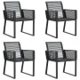 Gartenstühle 4 Stück in schwarzem synthetischem Rattan von , Gartenstühle - Ref: Foro24-4008114, Preis: 276,71 €, Rabatt: %