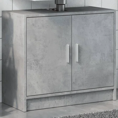 Engineered wood gray concrete sink cabinet 63x29x55 cm by , Bathroom furniture - Ref: Foro24-848097, Price: 48,65 €, Discount: %