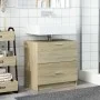 Armario de lavabo madera de ingeniería roble Sonoma 59x37x59 cm de , Muebles de baño - Ref: Foro24-848110, Precio: 71,47 €, D...