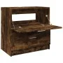 Waschbeckenunterschrank aus geräucherter Eichen-Ingenieurholz 59x37x59 cm. von , Badezimmermöbel - Ref: Foro24-848112, Preis:...