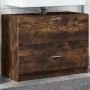 Armario de lavabo madera ingeniería roble ahumado 78x37x59 cm de , Muebles de baño - Ref: Foro24-848119, Precio: 92,59 €