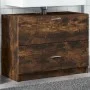 Armario de lavabo madera ingeniería roble ahumado 78x37x59 cm de , Muebles de baño - Ref: Foro24-848119, Precio: 87,94 €, Des...