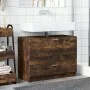Armario de lavabo madera ingeniería roble ahumado 78x37x59 cm de , Muebles de baño - Ref: Foro24-848119, Precio: 87,94 €, Des...