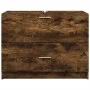 Armario de lavabo madera ingeniería roble ahumado 78x37x59 cm de , Muebles de baño - Ref: Foro24-848119, Precio: 87,94 €, Des...