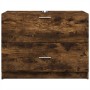 Armario de lavabo madera ingeniería roble ahumado 78x37x59 cm de , Muebles de baño - Ref: Foro24-848119, Precio: 89,39 €, Des...