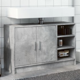 Waschbeckenunterschrank aus grauem Betonholz 90x29x55 cm von , Badezimmermöbel - Ref: Foro24-848125, Preis: 76,25 €, Rabatt: %