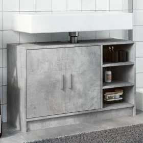 Waschbeckenunterschrank aus grauem Betonholz 90x29x55 cm von , Badezimmermöbel - Ref: Foro24-848125, Preis: 73,94 €, Rabatt: %