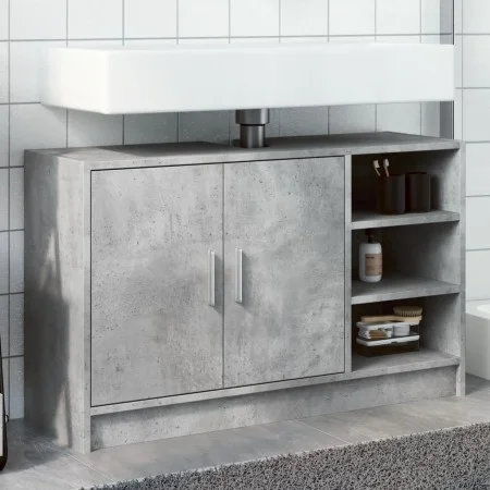 Engineered wood gray concrete sink cabinet 90x29x55 cm by , Bathroom furniture - Ref: Foro24-848125, Price: 74,38 €, Discount: %