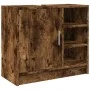 Armario de lavabo madera ingeniería roble ahumado 63x29x55 cm de , Muebles de baño - Ref: Foro24-848133, Precio: 52,95 €, Des...
