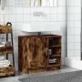 Waschbeckenunterschrank aus geräucherter Eichen-Ingenieurholz 63x29x55 cm. von , Badezimmermöbel - Ref: Foro24-848133, Preis:...