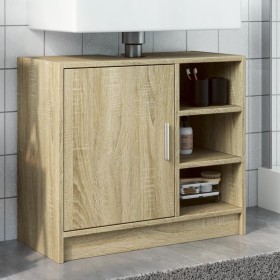 Engineered wood bathroom cabinet in Sonoma oak, 63x29x55 cm by , Bathroom furniture - Ref: Foro24-848131, Price: 54,81 €, Dis...