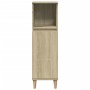 Badezimmerschrank aus Eichenholz-Sonoma-Sperrholz 30x30x100 cm. von , Badezimmerwaschtische - Ref: Foro24-849659, Preis: 62,0...