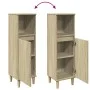 Armario de baño madera contrachapada roble Sonoma 30x30x100 cm de , Tocadores de baño - Ref: Foro24-849659, Precio: 60,29 €, ...