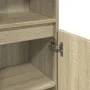 Armario de baño madera contrachapada roble Sonoma 30x30x100 cm de , Tocadores de baño - Ref: Foro24-849659, Precio: 60,29 €, ...