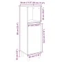 Armario de baño madera contrachapada roble Sonoma 30x30x100 cm de , Tocadores de baño - Ref: Foro24-849659, Precio: 60,29 €, ...