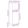 Badezimmerschrank aus Eichenholz-Sonoma-Sperrholz 30x30x100 cm. von , Badezimmerwaschtische - Ref: Foro24-849659, Preis: 62,0...