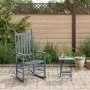 Silla mecedora con mesa plegable madera maciza de álamo gris de , Mecedoras - Ref: Foro24-3281258, Precio: 137,36 €, Descuent...