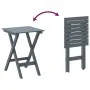 Rocking chair with folding table made of solid gray poplar wood by , Rocking chairs - Ref: Foro24-3281258, Price: 134,13 €, D...