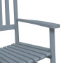 Schaukelstuhl mit klappbarem Tisch aus massivem grauem Pappelholz. von , Schaukelstühle - Ref: Foro24-3281258, Preis: 138,71 ...