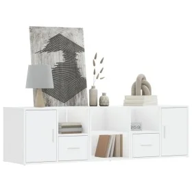 Eckschrank aus weißem Ingenieurholz 160x40x45 cm von , Schränke und Lagerung - Ref: Foro24-3307819, Preis: 114,93 €, Rabatt: %