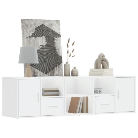 Eckschrank aus weißem Ingenieurholz 160x40x45 cm von , Schränke und Lagerung - Ref: Foro24-3307819, Preis: 117,06 €, Rabatt: %