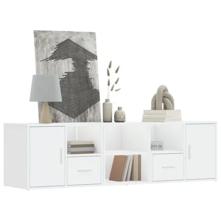 Engineered wood white corner furniture 160x40x45 cm by , Closets and storage - Ref: Foro24-3307819, Price: 114,89 €, Discount: %