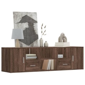 Engineered wood corner furniture, brown oak, 160x40x45 cm by , Closets and storage - Ref: Foro24-3307825, Price: 116,32 €, Di...