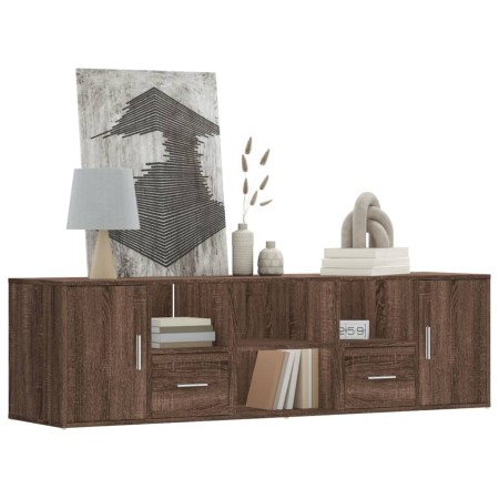 Engineered wood corner furniture, brown oak, 160x40x45 cm by , Closets and storage - Ref: Foro24-3307825, Price: 116,32 €, Di...