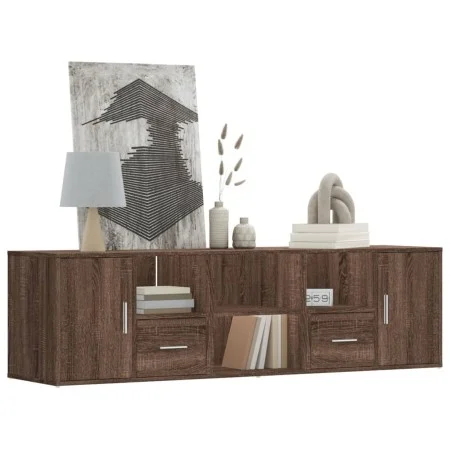 Engineered wood corner furniture, brown oak, 160x40x45 cm by , Closets and storage - Ref: Foro24-3307825, Price: 114,89 €, Di...