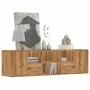 Engineered oak wood corner furniture, Artisian style, 160x40x45 cm by , Closets and storage - Ref: Foro24-3307827, Price: 112...